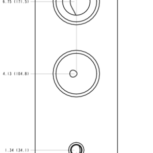 PPF Sun Hydraulics Ninety degree Line mount manifold drawing