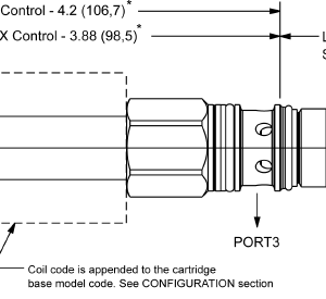 PRDG-MDN Sun Hydraulics Reducing/Relieving Valve – installation dimensions drawing, cavity T-11A