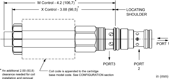 PRDG-MDN Sun Hydraulics Reducing/Relieving Valve – installation dimensions drawing, cavity T-11A
