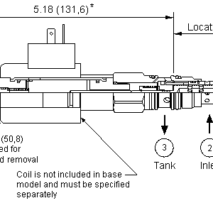 PRDN-XDN Sun Hydraulics Reducing/Relieving Valve – installation dimensions drawing, cavity T-11A