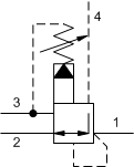 PVDD – Ventable, pilot-operated, pressure reducing/relieving valve with drilled piston orifice – PV_B PVDD-LAN Sun Hydraulics Reducing/Relieving Valve – hydraulic schematic symbol