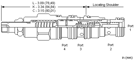 PVDD-LAN Sun Hydraulics Reducing/Relieving Valve – installation dimensions drawing, cavity T-21A