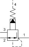 PVFC-LAN Sun Hydraulics Reducing/Relieving Valve – hydraulic schematic symbol