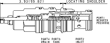 PVHA – Pilot-operated, pressure reducing/relieving valve with drain to port 4 – PVHALAN_2d25 PVHALAN Sun Hydraulics Reducing/Relieving Valve – 2D outline drawing