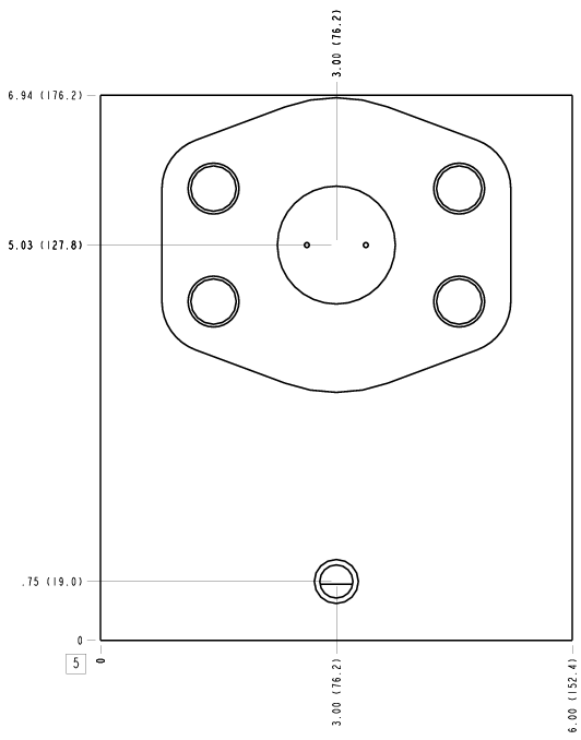 QA8 – Ninety degree with gauge port – QA8_5B QA8 Sun Hydraulics Ninety degree with gauge port Line mount manifold drawing