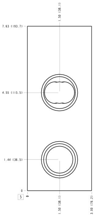 QMF Sun Hydraulics Ninety degree Line mount manifold drawing