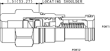 RBAB-ABN Sun Hydraulics Relief Valve – installation dimensions drawing, cavity T-3A