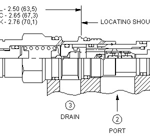 RBAD-LAN Sun Hydraulics Relief Valve – installation dimensions drawing, cavity T-11A