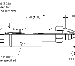 RBAN-XAN Sun Hydraulics Relief Valve – installation dimensions drawing, cavity T-8A