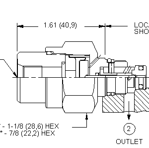 RBAR-BWN Sun Hydraulics Relief Valve – installation dimensions drawing, cavity T-8A