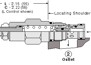 RDBA-LAN Sun Hydraulics Relief Valve – installation dimensions drawing, cavity T-162A