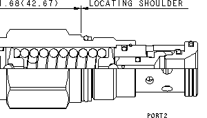 RDFA3-AN Sun Hydraulics Relief Valve – installation dimensions drawing, cavity T-3A
