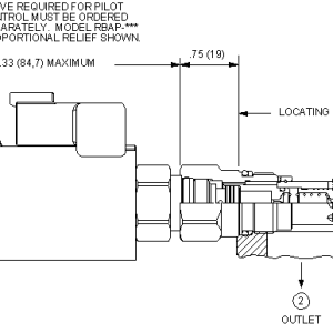 RPEC8-WN Sun Hydraulics Relief Valve – installation dimensions drawing, cavity T-10A