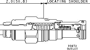 RPES-LAN Sun Hydraulics Relief Valve – installation dimensions drawing, cavity T-10A