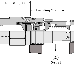 RPGD-ABN Sun Hydraulics Relief Valve – installation dimensions drawing, cavity T-3A