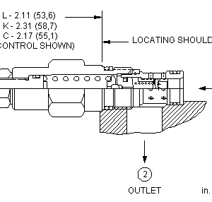 RQCB-LAN Sun Hydraulics Relief Valve – installation dimensions drawing, cavity T-162A