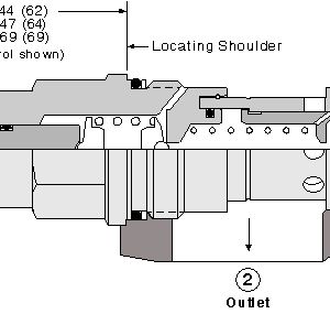 RQIB-LAN Sun Hydraulics Relief Valve – installation dimensions drawing, cavity T-16A