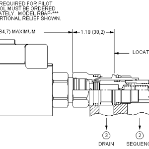 RSDC8-WN Sun Hydraulics Sequence Valve – installation dimensions drawing, cavity T-11A