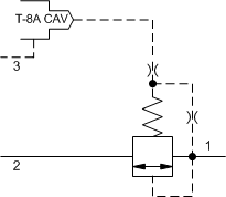 RSHC8 – Pilot-operated, balanced piston sequence main stage with integral T-8A control cavity – RS_C-8 RSHC8-WN Sun Hydraulics Sequence Valve – hydraulic schematic symbol