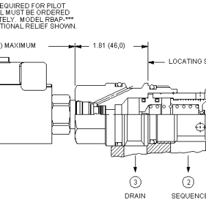 RSHC8-WN Sun Hydraulics Sequence Valve – installation dimensions drawing, cavity T-17A