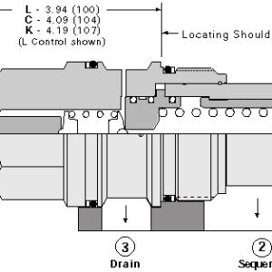 RSJC-LAN Sun Hydraulics Sequence Valve – installation dimensions drawing, cavity T-19A