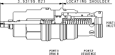 RSJS – Pilot-operated, balanced poppet sequence valve – RSJSLAN_2d25 RSJSLAN Sun Hydraulics Sequence Valve – 2D outline drawing