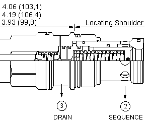 RSJS-LAN Sun Hydraulics Sequence Valve – installation dimensions drawing, cavity T-19A