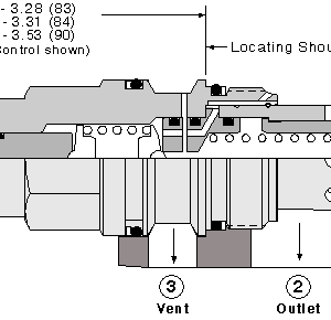 RVGA-LAN Sun Hydraulics Relief Valve – installation dimensions drawing, cavity T-17A