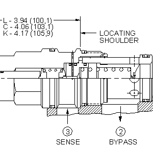 RVIB-LAN Sun Hydraulics Flow Control Valve – installation dimensions drawing, cavity T-19A