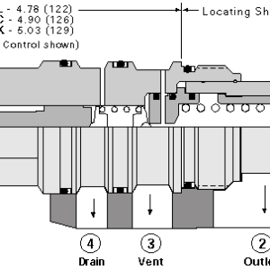 RVID-LAN Sun Hydraulics Relief Valve – installation dimensions drawing, cavity T-24A