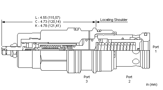 RVIT-LAN Sun Hydraulics Relief Valve – installation dimensions drawing, cavity T-19A