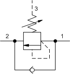 SCCA – Direct-acting sequence valve with reverse flow check – SC_A SCCA-LAN Sun Hydraulics Sequence Valve – hydraulic schematic symbol