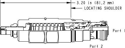SCEB – Atmospherically referenced, direct-acting sequence valve with reverse flow check – SCEBLAN_2d25 SCEBLAN Sun Hydraulics Sequence Valve – 2D outline drawing