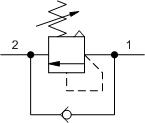 SCEB – Atmospherically referenced, direct-acting sequence valve with reverse flow check – SC_B SCEB-LAN Sun Hydraulics Sequence Valve – hydraulic schematic symbol