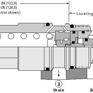SCIA-LAN Sun Hydraulics Sequence Valve – installation dimensions drawing, cavity T-19A