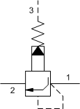SDHT – Anti-Shock, pilot-operated, balanced poppet sequence valve with drain to port 3 – SD_T-C SDHT-LAN Sun Hydraulics Sequence Valve – hydraulic schematic symbol