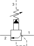 SDHT – Anti-Shock, pilot-operated, balanced poppet sequence valve with drain to port 3 – SD_T SDHT-LAN Sun Hydraulics Sequence Valve – hydraulic schematic symbol