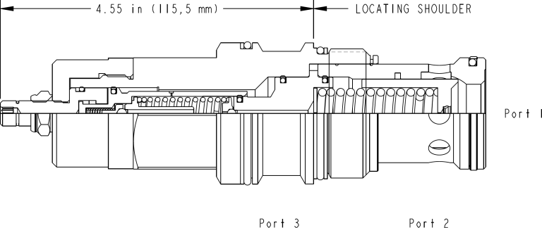 SDJTLAN Sun Hydraulics Sequence Valve – 2D outline drawing