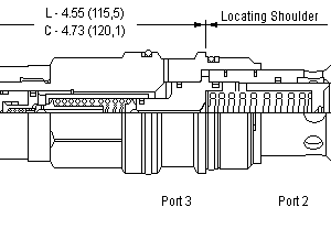 SDJT-LAN Sun Hydraulics Sequence Valve – installation dimensions drawing, cavity T-19A