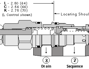 SQDB-LAN Sun Hydraulics Sequence Valve – installation dimensions drawing, cavity T-11A