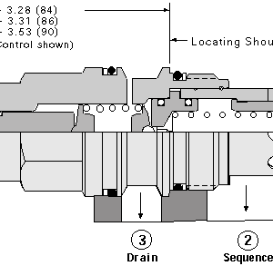 SQHB-LAN Sun Hydraulics Sequence Valve – installation dimensions drawing, cavity T-17A