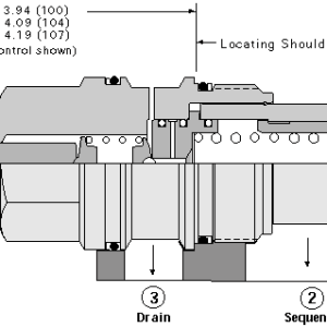 SQJB-LAN Sun Hydraulics Sequence Valve – installation dimensions drawing, cavity T-19A