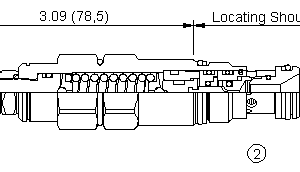 SXCB-LAN Sun Hydraulics Sequence Valve – installation dimensions drawing, cavity T-13A