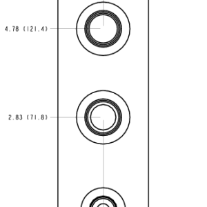 U6D Sun Hydraulics Ninety degree Line mount manifold drawing