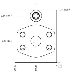 VA4 Sun Hydraulics Cross pilot with independent port 4s Line mount manifold drawing