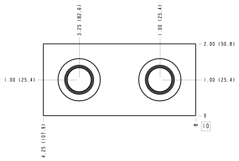 VDJ – Cross port with gauge ports – VDJ_10B VDJ Sun Hydraulics Cross port with gauge ports Line mount manifold drawing