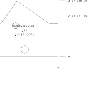 VFG Sun Hydraulics Inline Line mount manifold drawing