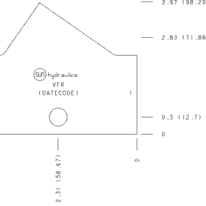 VFR Sun Hydraulics Inline Line mount manifold drawing