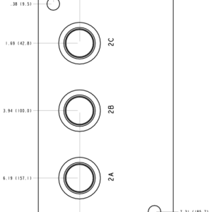 VGK Sun Hydraulics Common port 1 Line mount manifold drawing