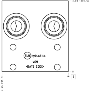 VGM Sun Hydraulics Eaton/Char-Lynn H & S: Cross pilot Motor mount manifold drawing